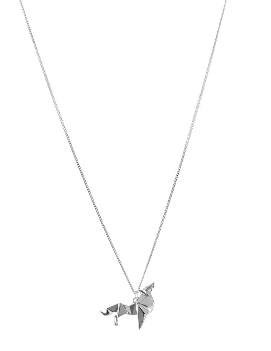 Dije de lobo origami animal planet de plata P 925 2