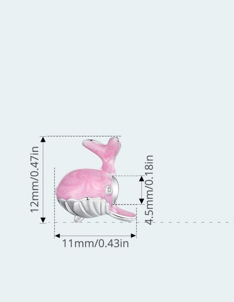 Charm de ballena de plata P 925 4