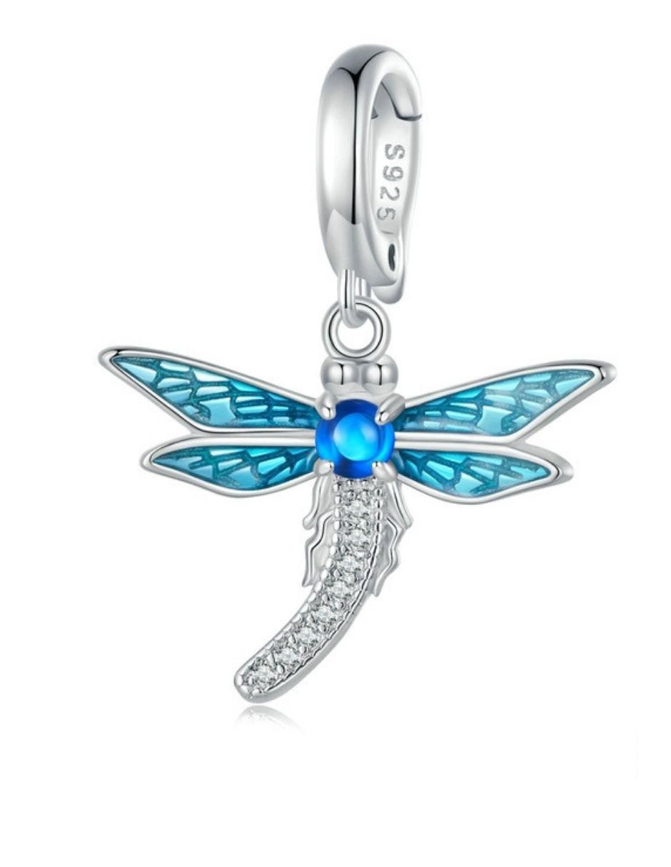 Charm de libélula de plata P 925