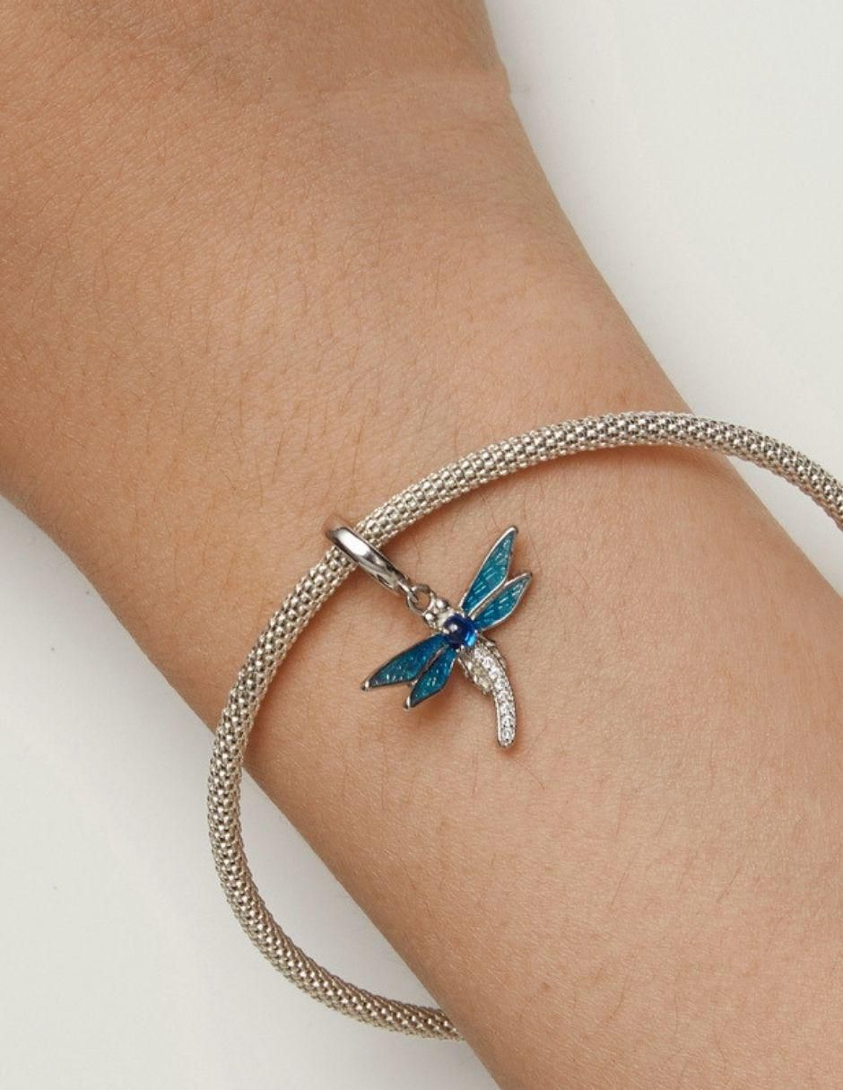 Charm de libélula de plata P 925 3