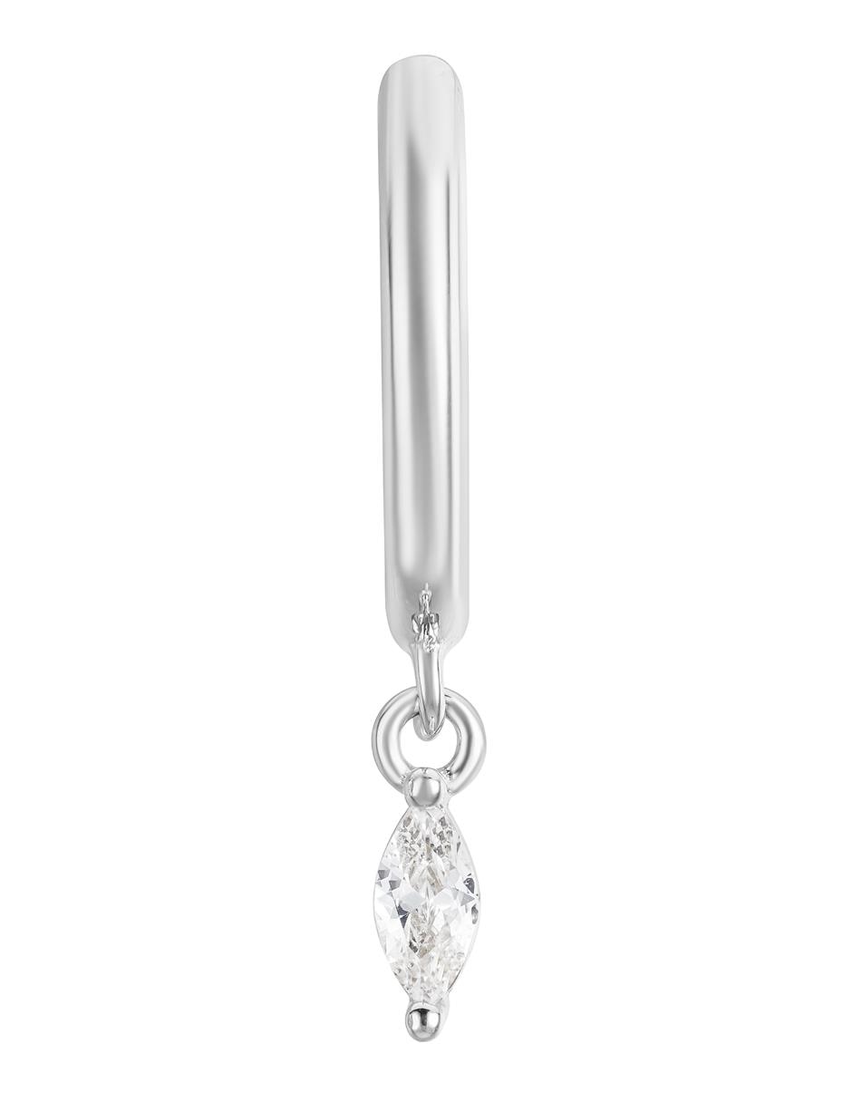 Piercing de gota de plata P 925 con acabado baño de oro zirconia 2