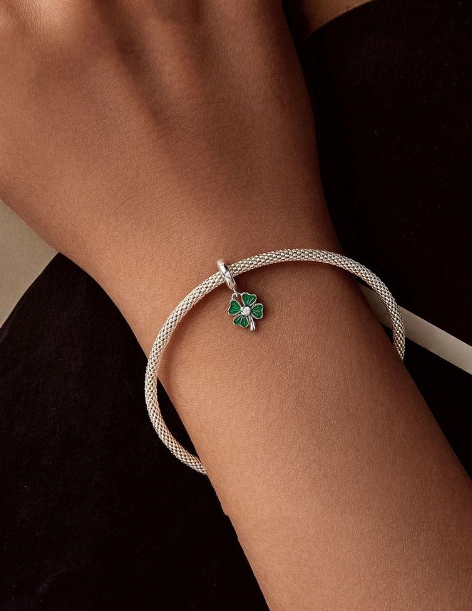 Charm de trébol de plata P 925 2