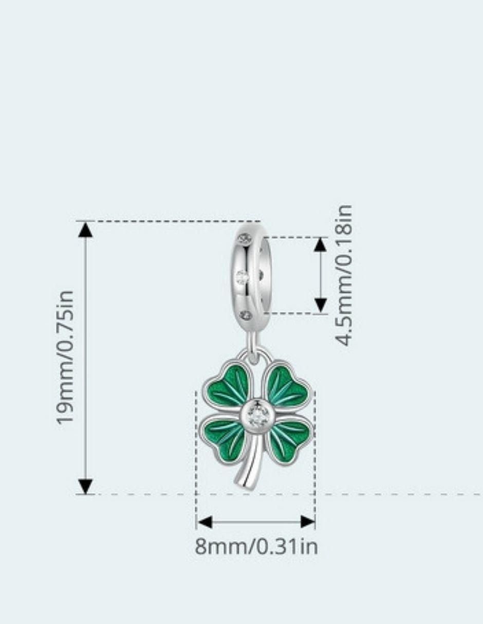 Charm de trébol de plata P 925 5