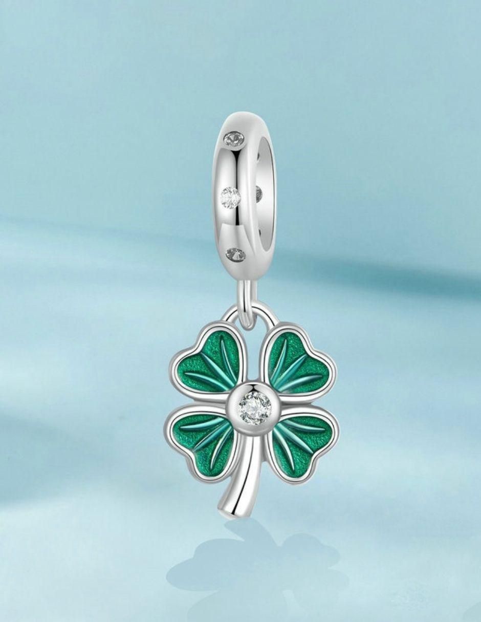 Charm de trébol de plata P 925 4