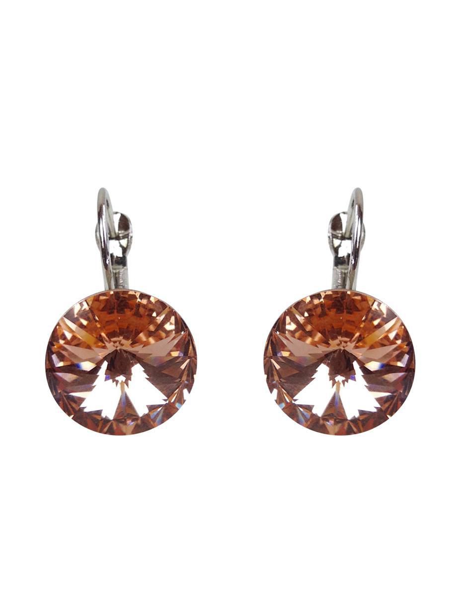 Aretes circulares Summer con acabado brillante cristal