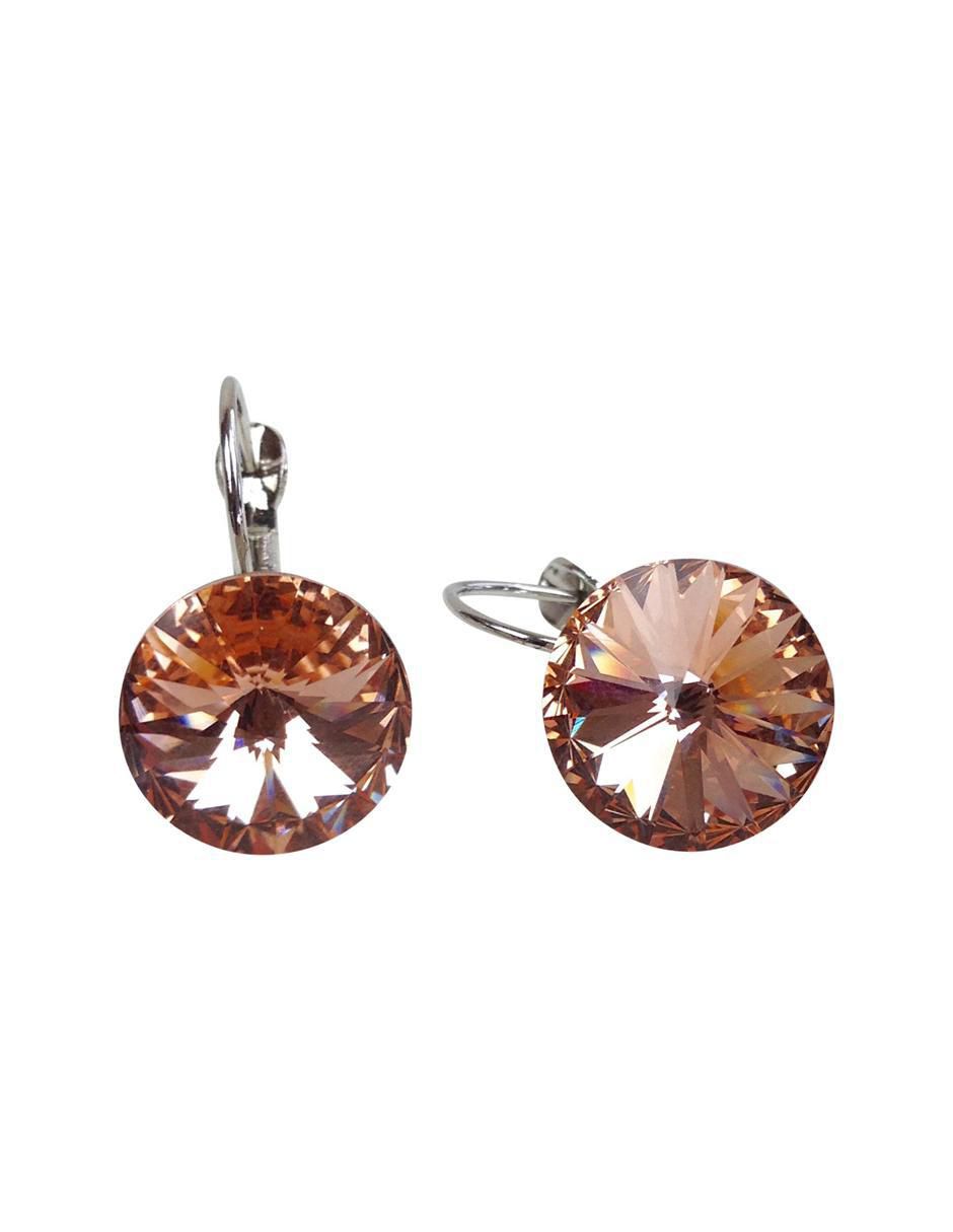 Aretes circulares Summer con acabado brillante cristal 2