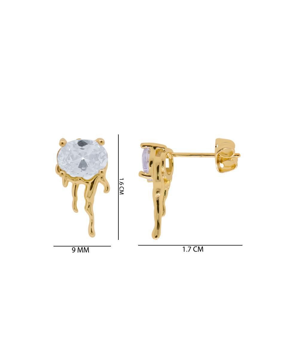 Aretes con acabado brillante zirconia 4