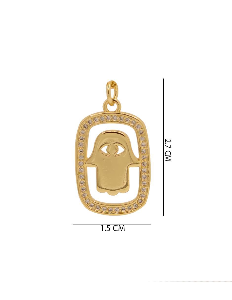 Collar con dije de mano de fátima 4