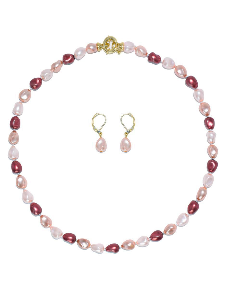 Aretes y collar Perlas de Mallorca de perla