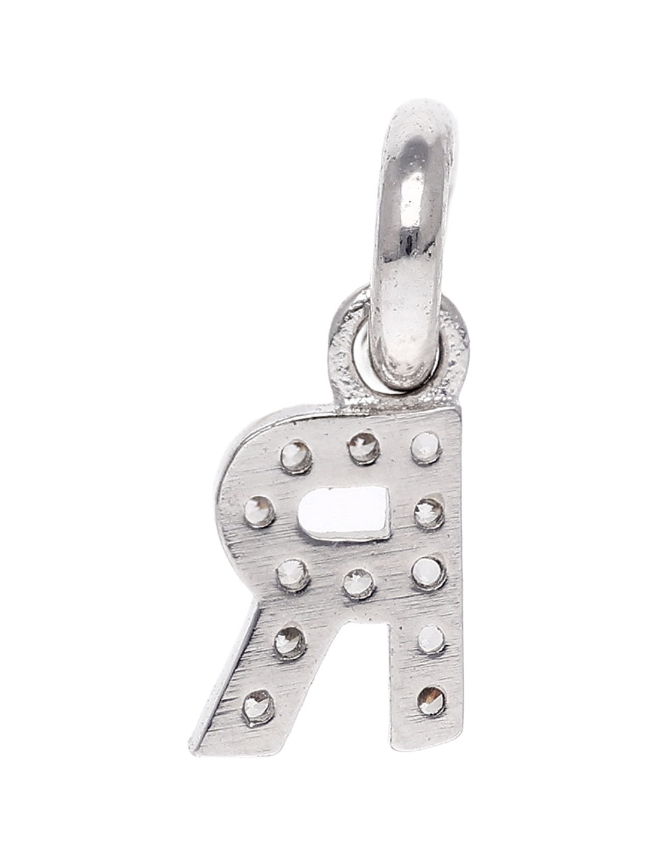 Dije de letra R de plata P 925 circonita 3