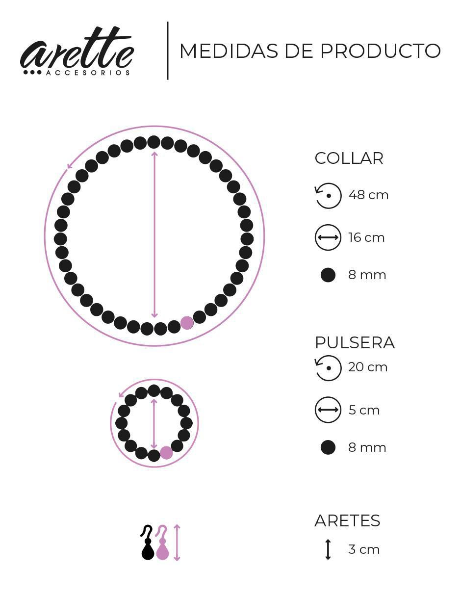 Aretes, collar y pulsera Perlas de Mallorca perla 8