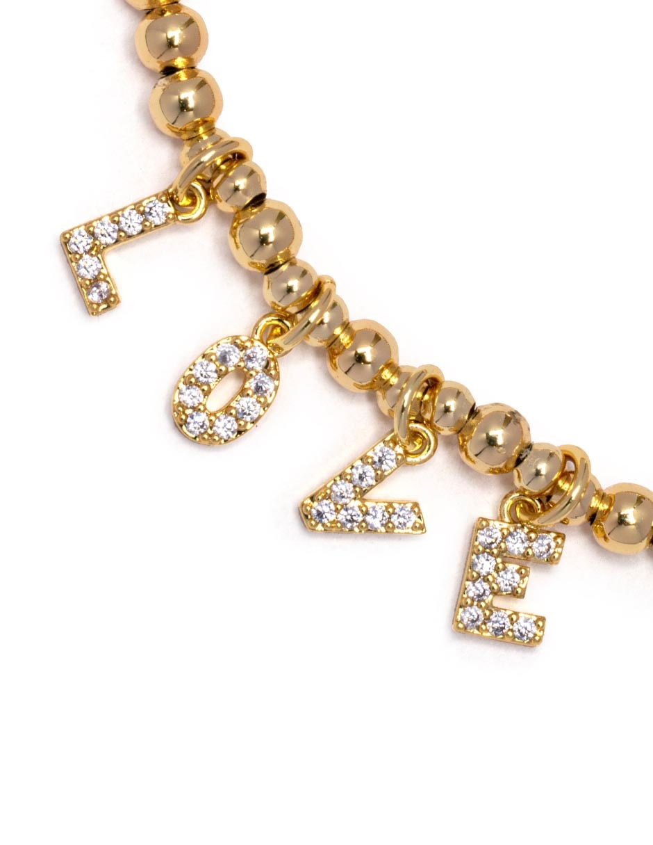 Pulsera Dripping Gold con acabado chapa de oro 2