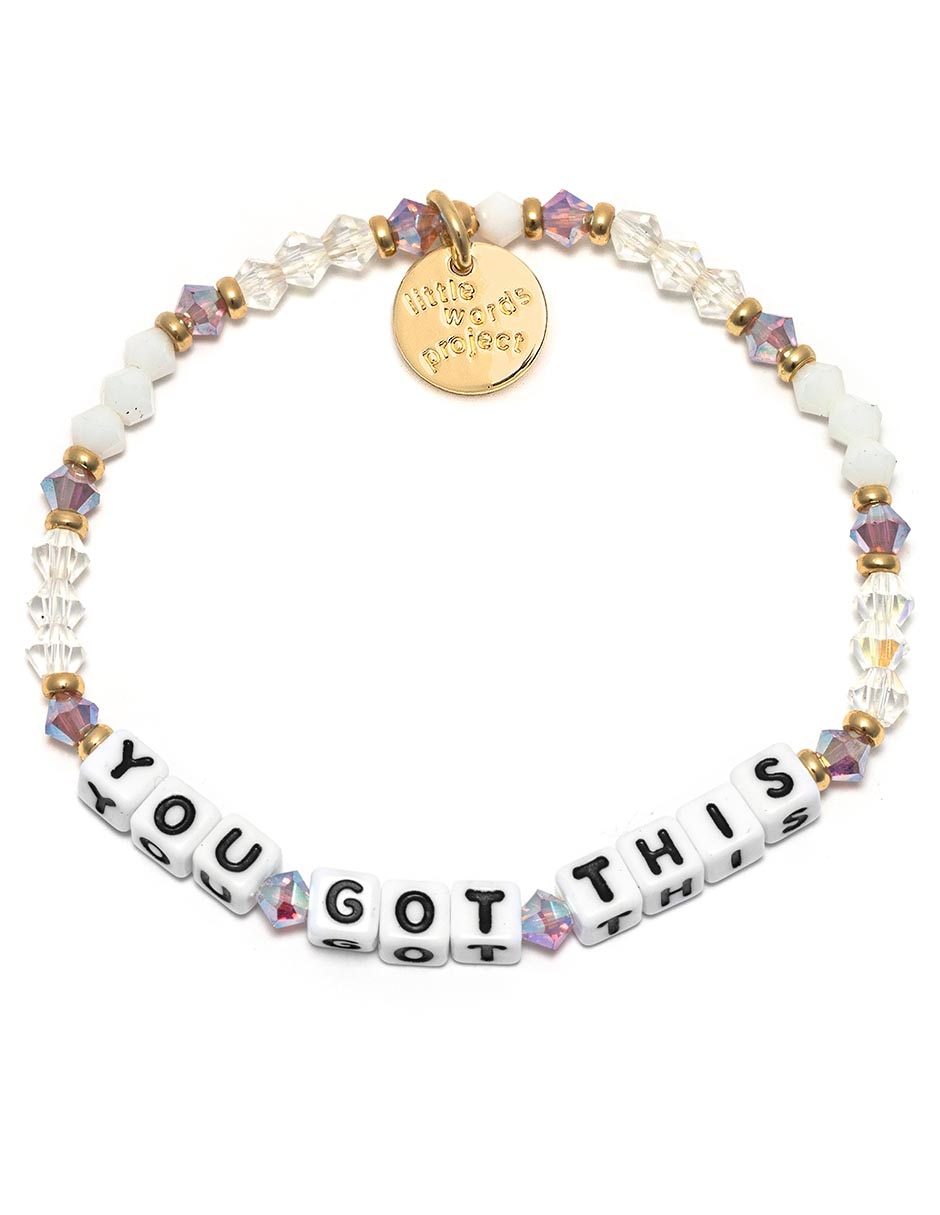 Pulsera You Got This con acabado chapa de oro