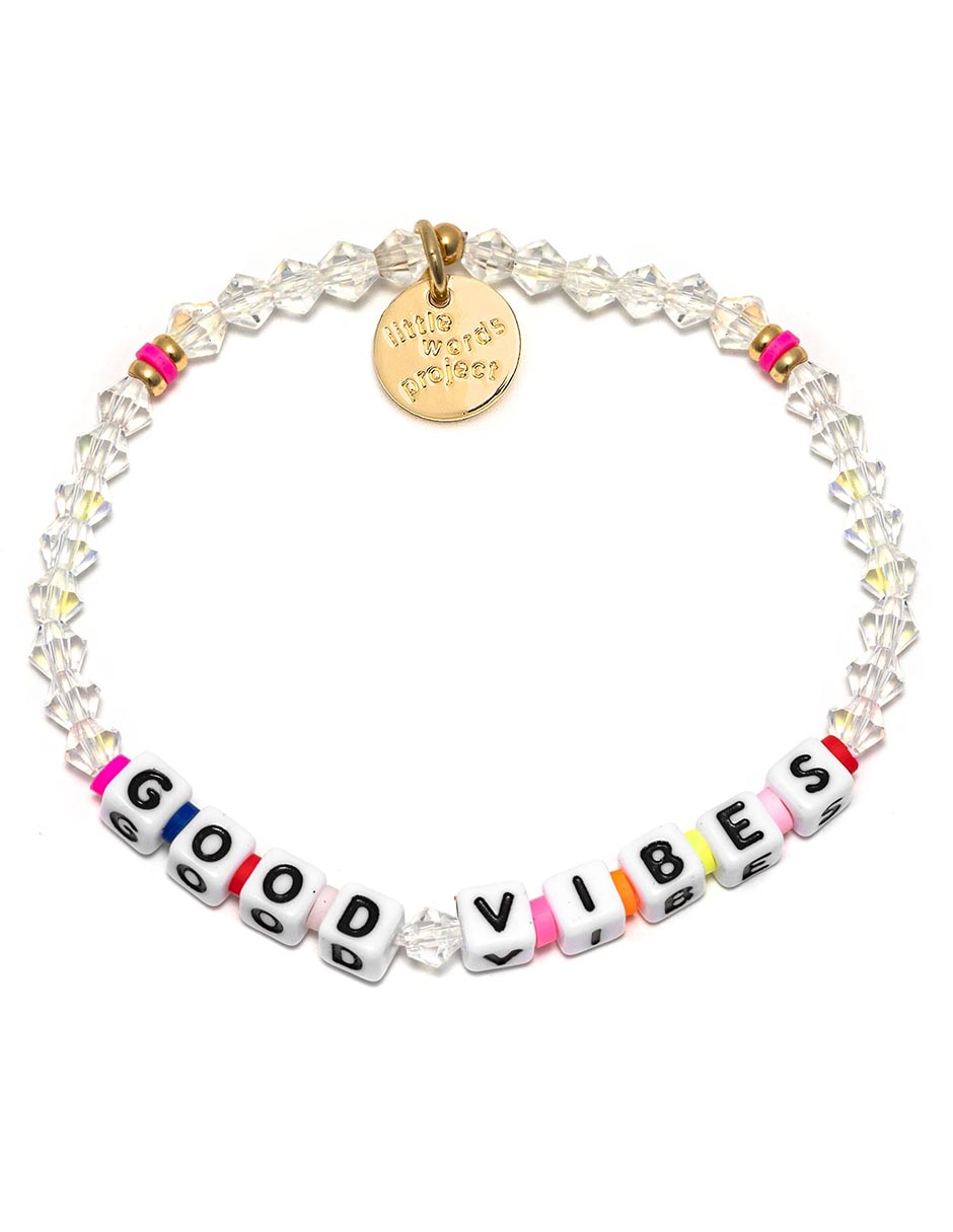 Pulsera Good Vibes con acabado chapa de oro Pulsera Good Vibes con acabado chapa de oro