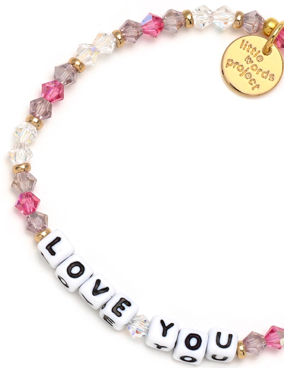 Pulsera Love You con acabado chapa de oro 2
