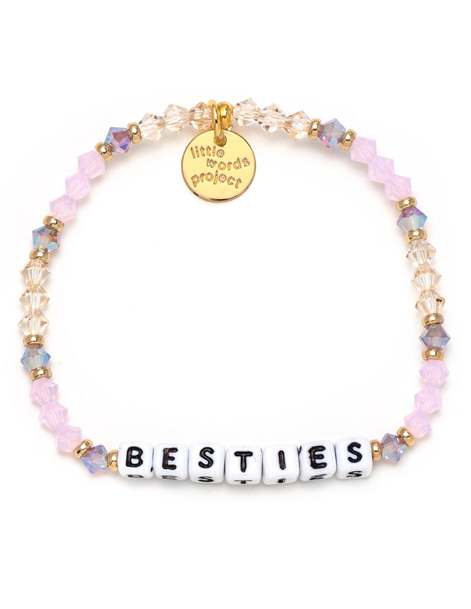 Pulsera Besties con acabado chapa de oro