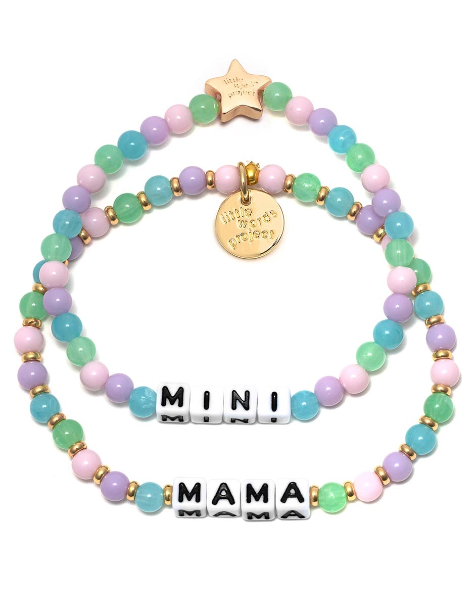 Set pulsera Mama Mini con acabado chapa de oro
