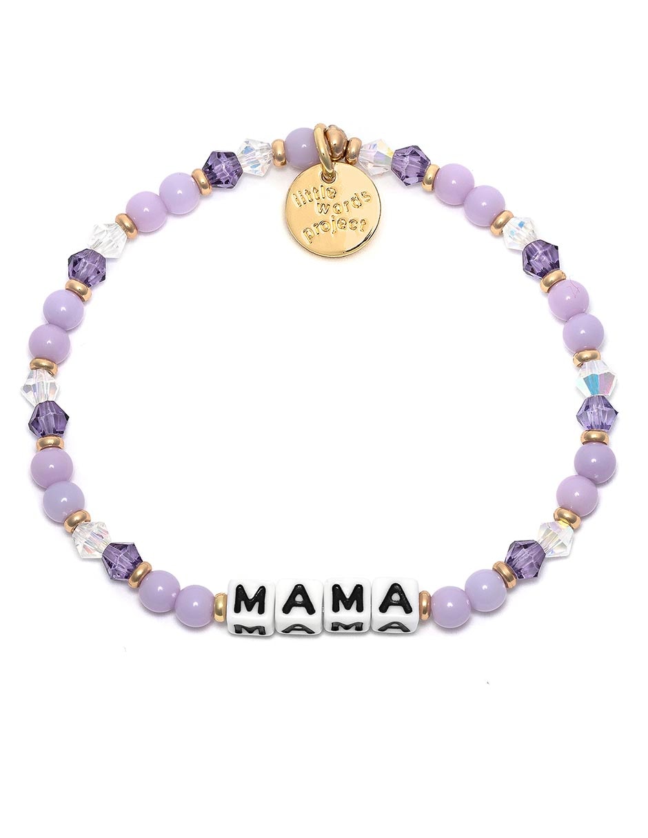 Pulsera Little Word Project Mama con acabado chapa de oro