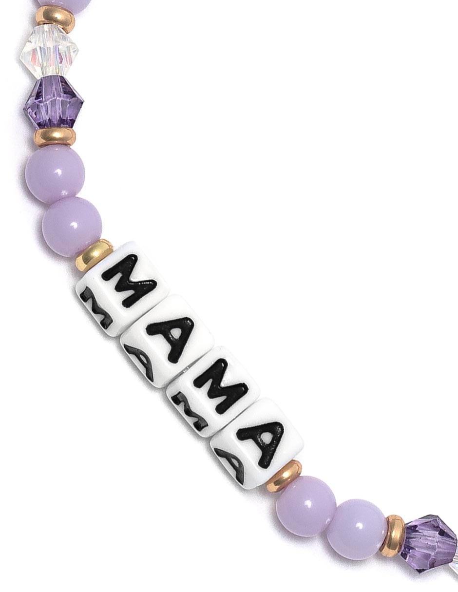 Pulsera Little Word Project Mama con acabado chapa de oro 2