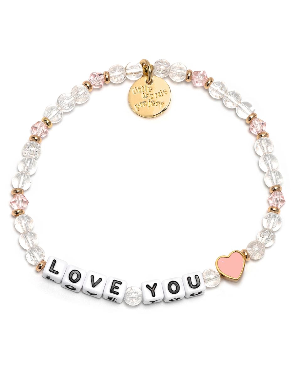 Pulsera Love You con acabado chapa de oro