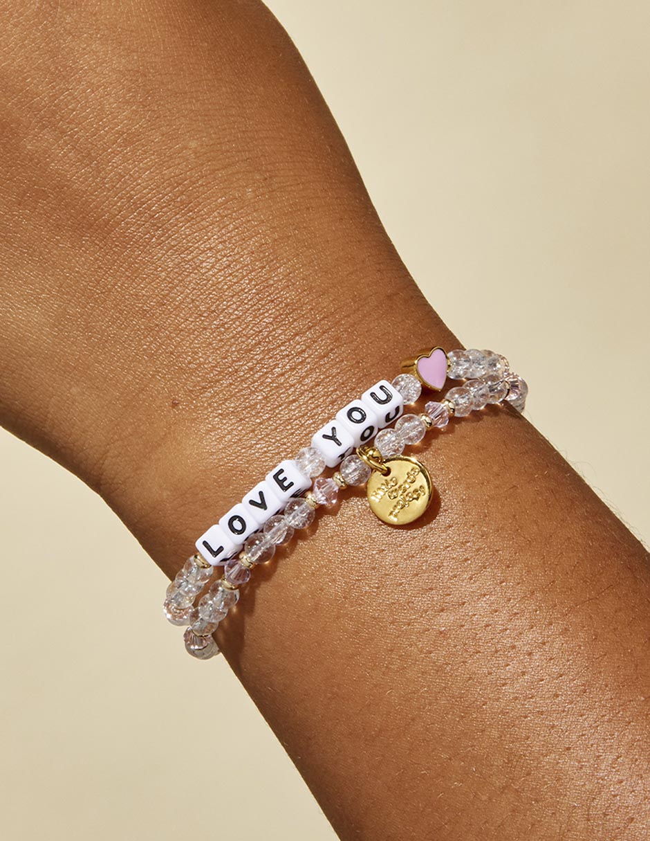 Pulsera Love You con acabado chapa de oro 2