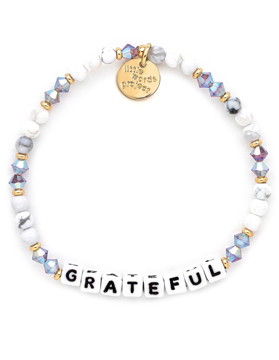 Pulsera Grateful con acabado chapa de oro