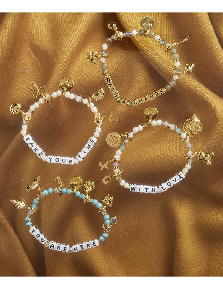 Charm Smiley Face con acabado chapa de oro 2