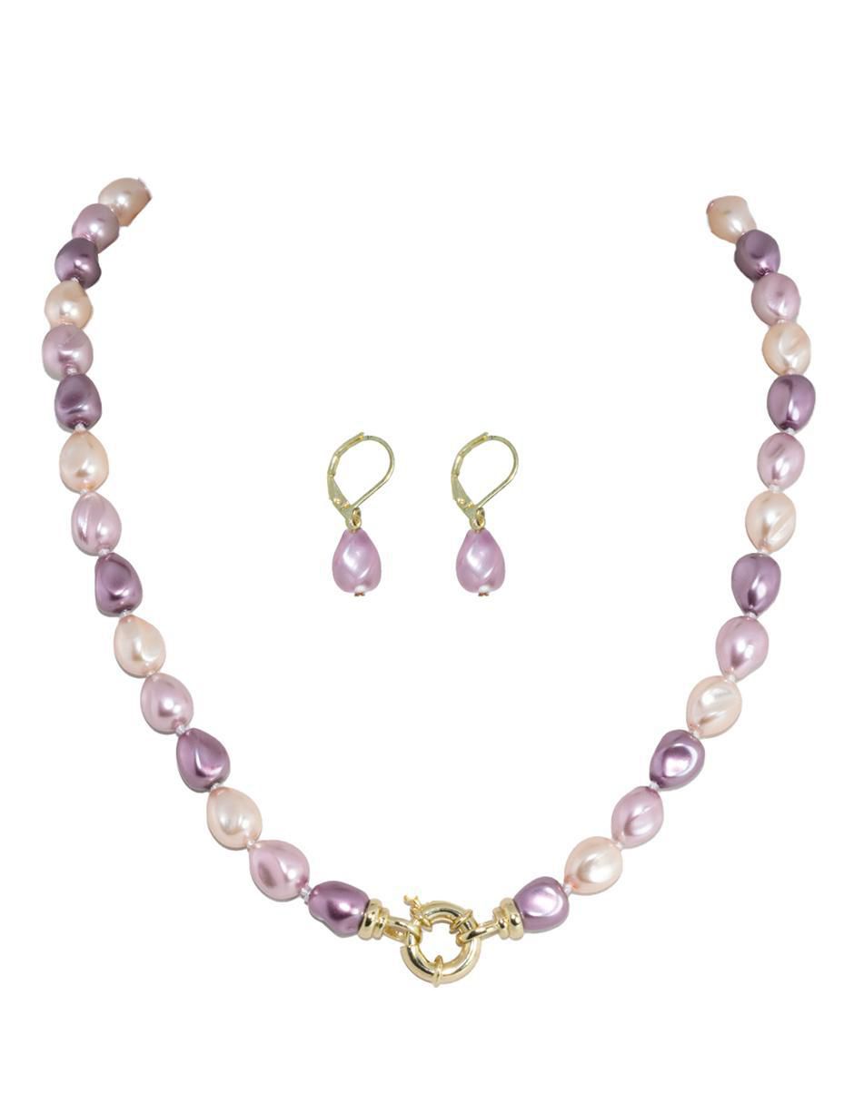 Aretes y collar Perlas de Mallorca perla