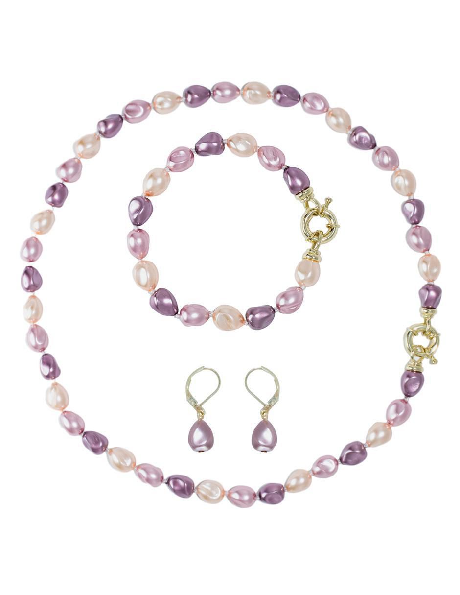 Aretes, collar y pulsera Perlas de Mallorca perla 2