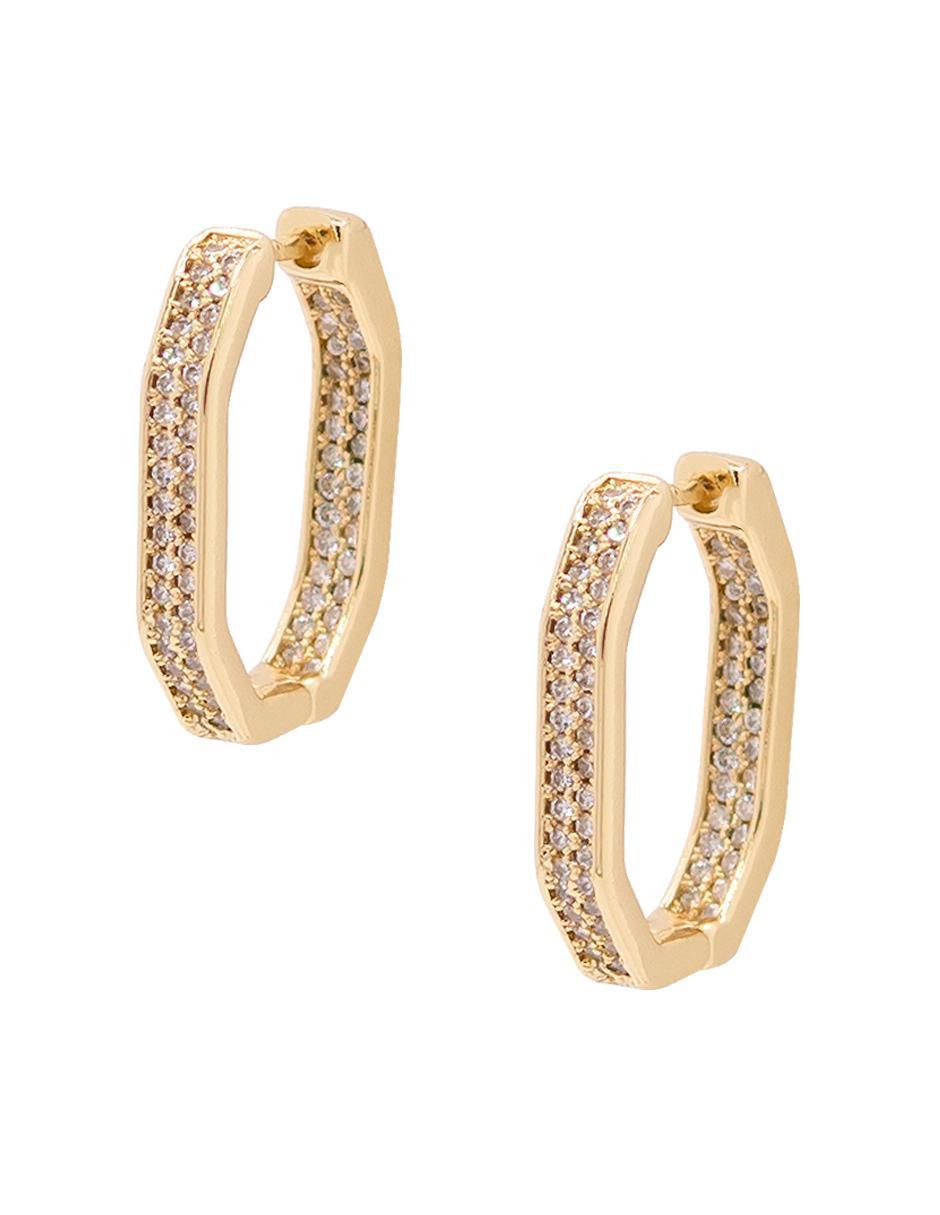 Arracadas con acabado brillante zirconia 2