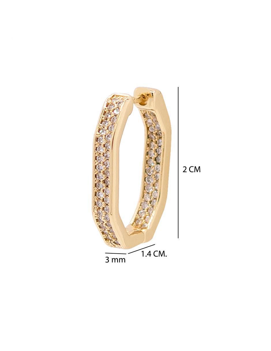 Arracadas con acabado brillante zirconia 5