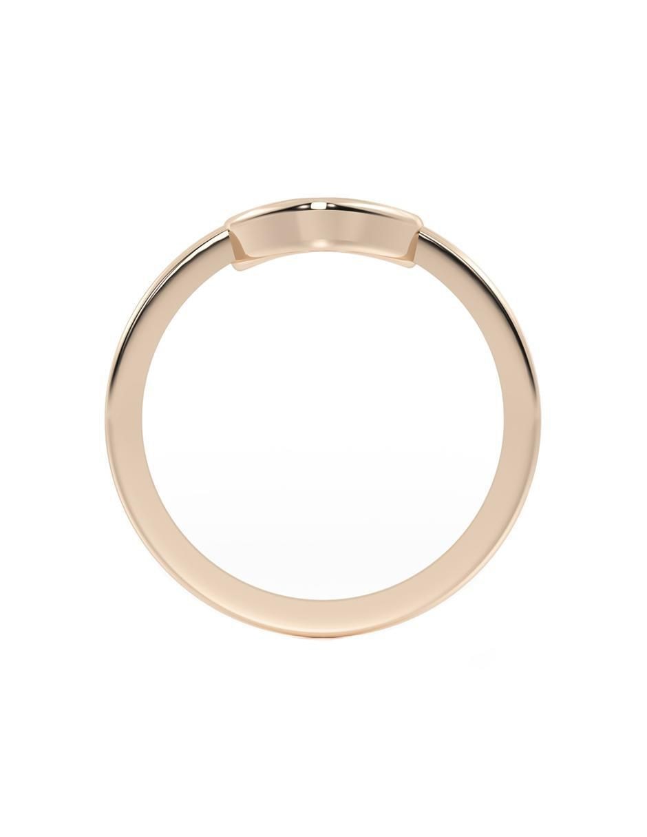 Anillo de corazón 14 k de oro brillante 3