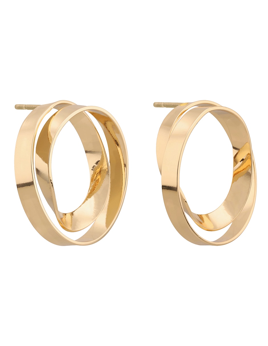 Aretes circulares con acabado brillante 2