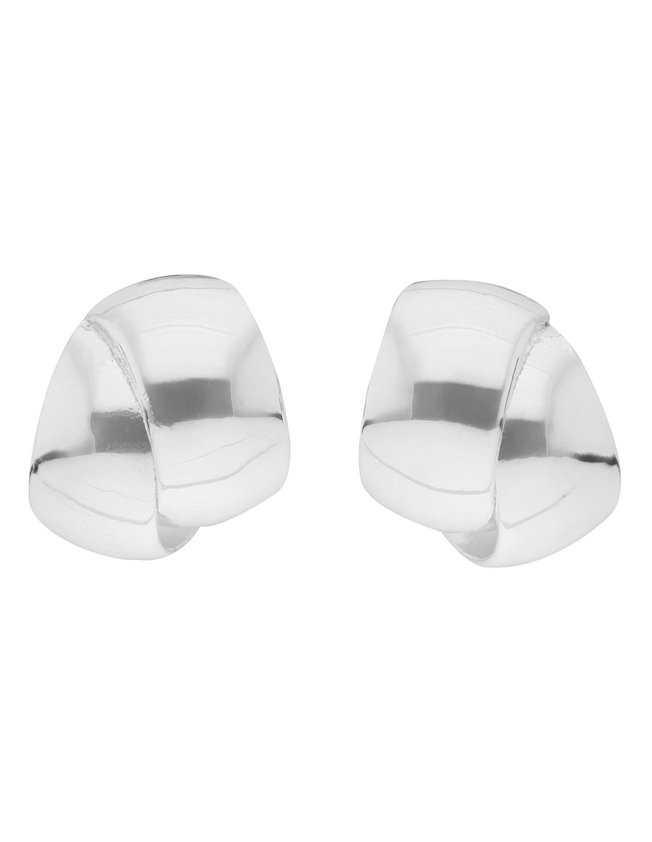 Aretes de letra c Puffy Stud con acabado brillante Aretes de letra c Puffy Stud con acabado brillante
