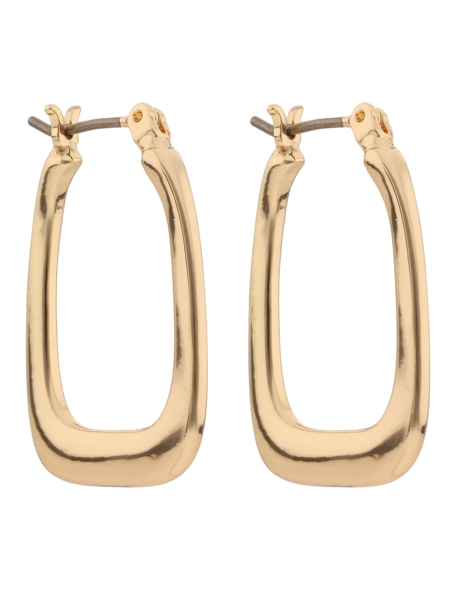 Arracadas rectangulares Ear & Bracelet Updates con acabado brillante 2