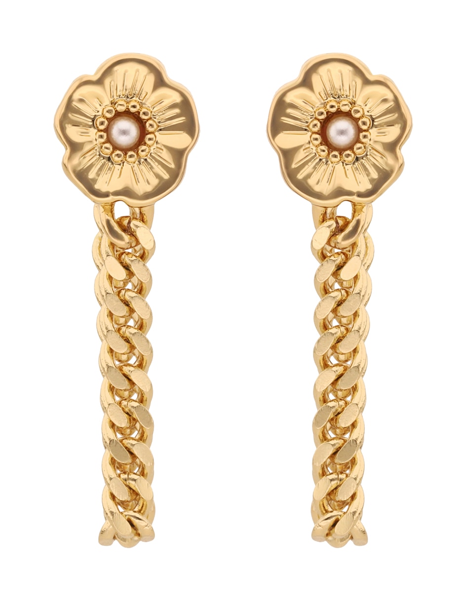 Aretes de flor 6.1 Tearose con acabado brillante