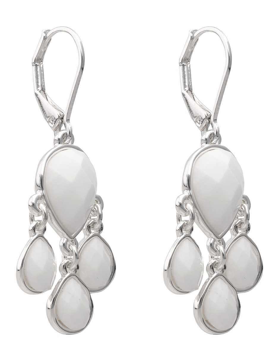 Aretes de gota con acabado brillante 2