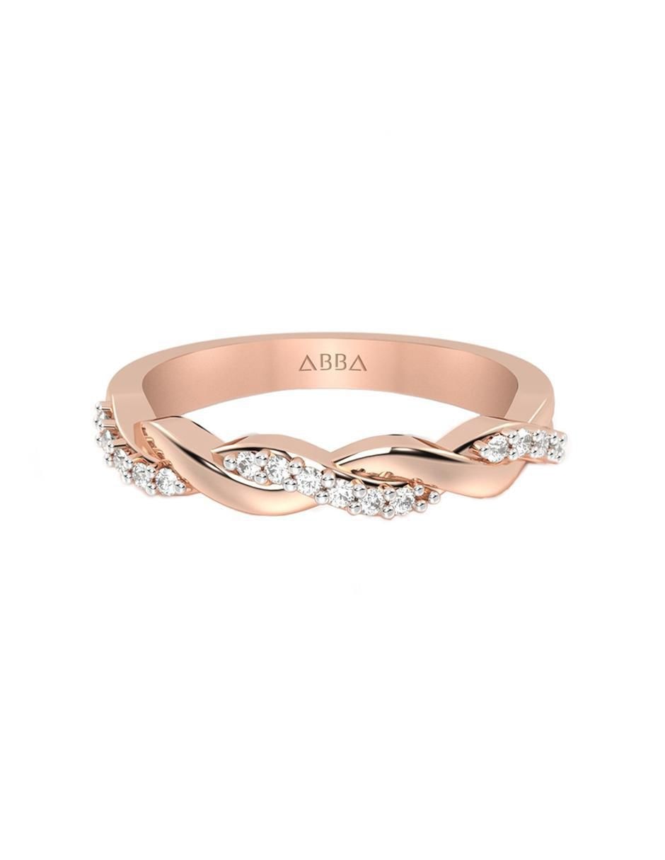 Anillo 10 k de oro zirconia brillante
