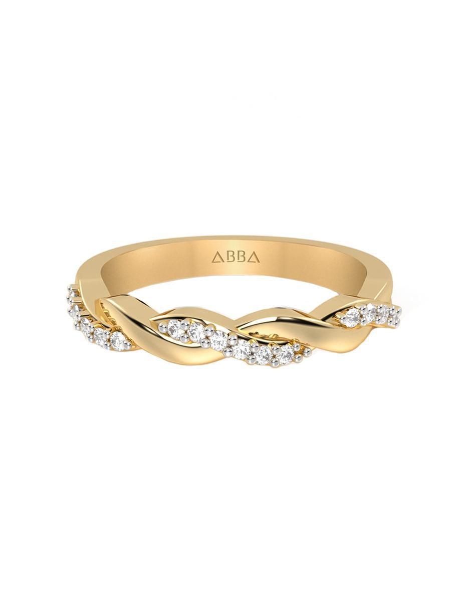Set anillo 14 k de oro zirconia brillante Set anillo 14 k de oro zirconia brillante