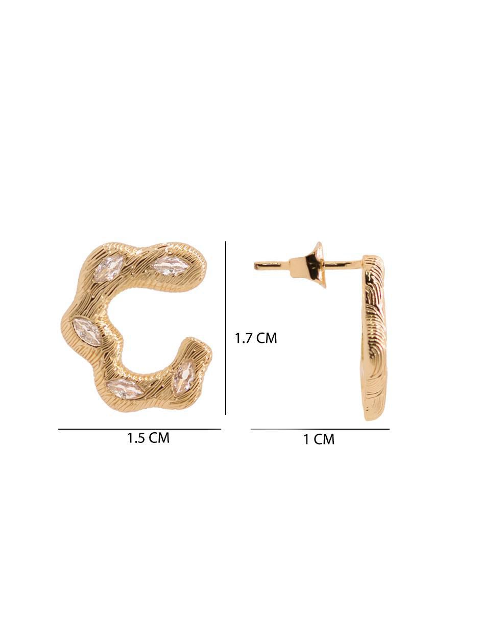 Aretes con acabado brillante zirconia 5