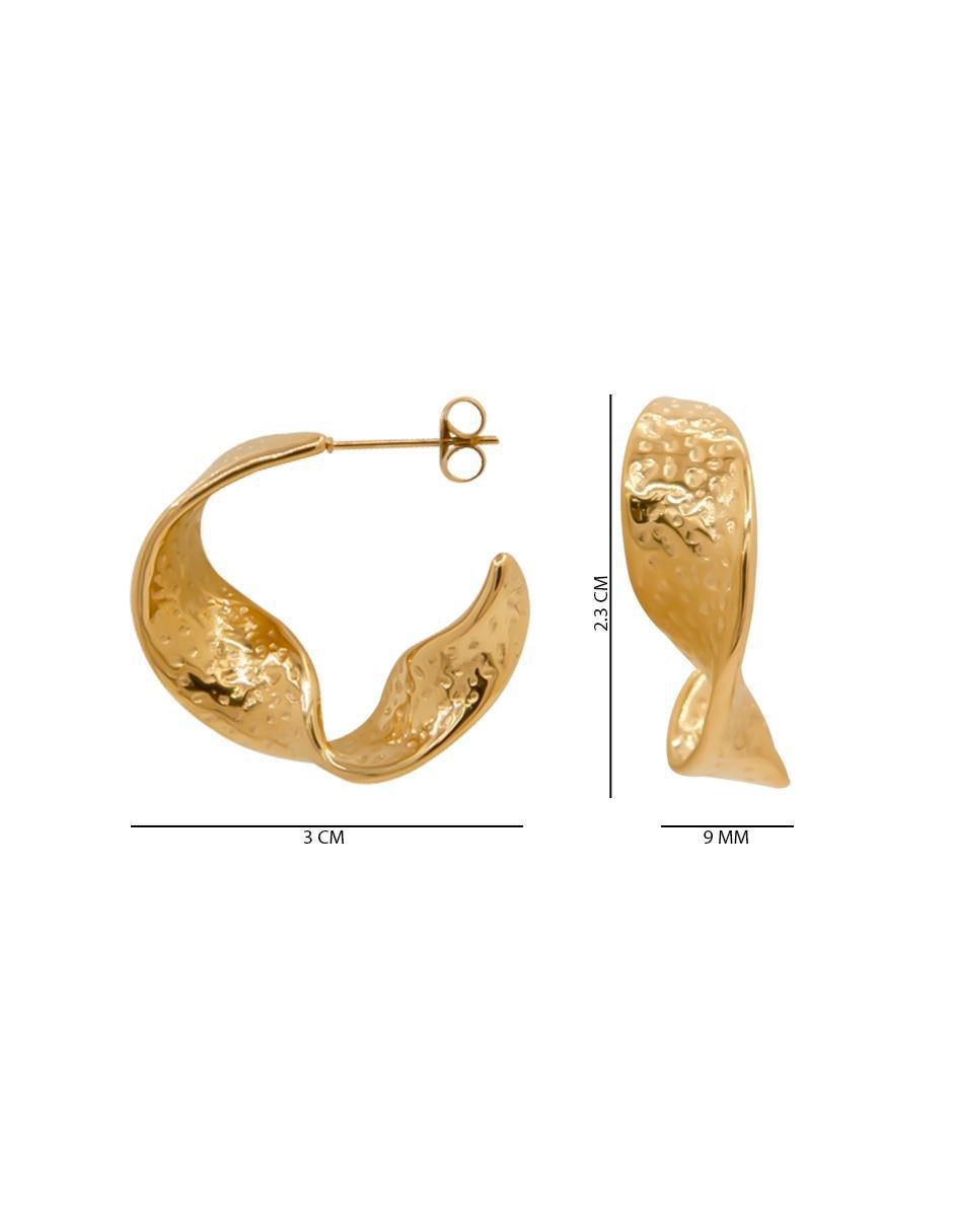 Aretes de aro con acabado brillante 5