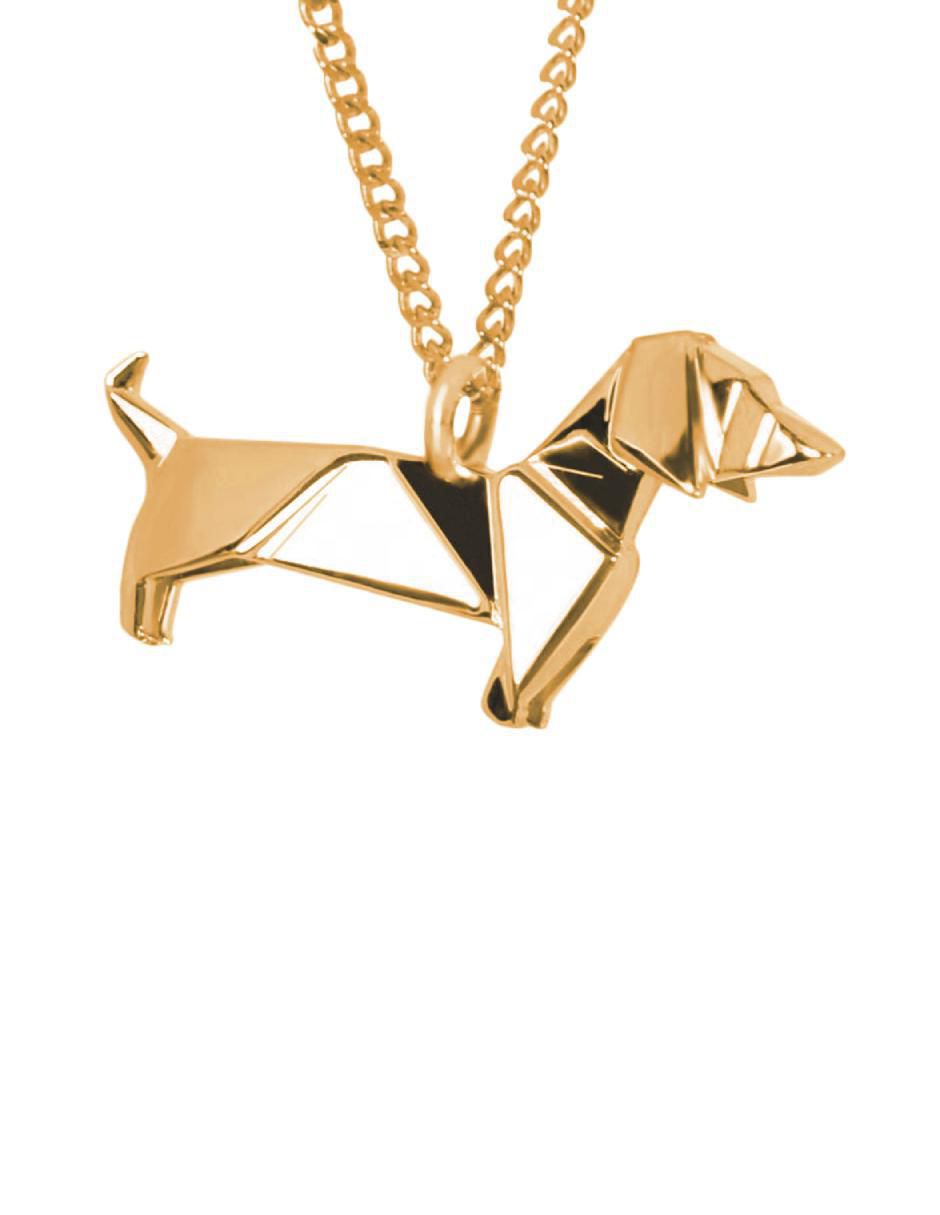 Colgante Y Dije de perro origami animal planet de plata P 925