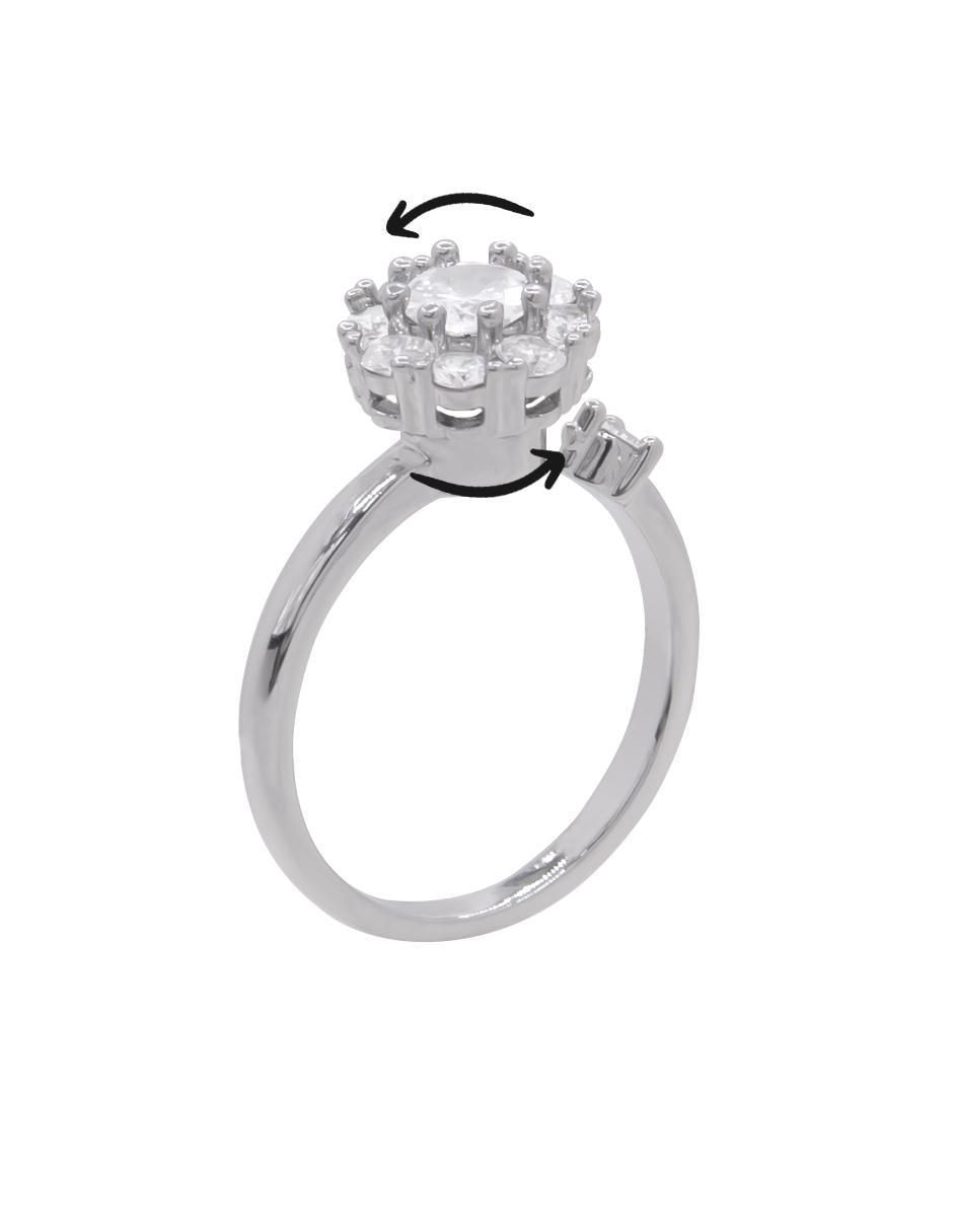 Anillo zirconia brillante 4