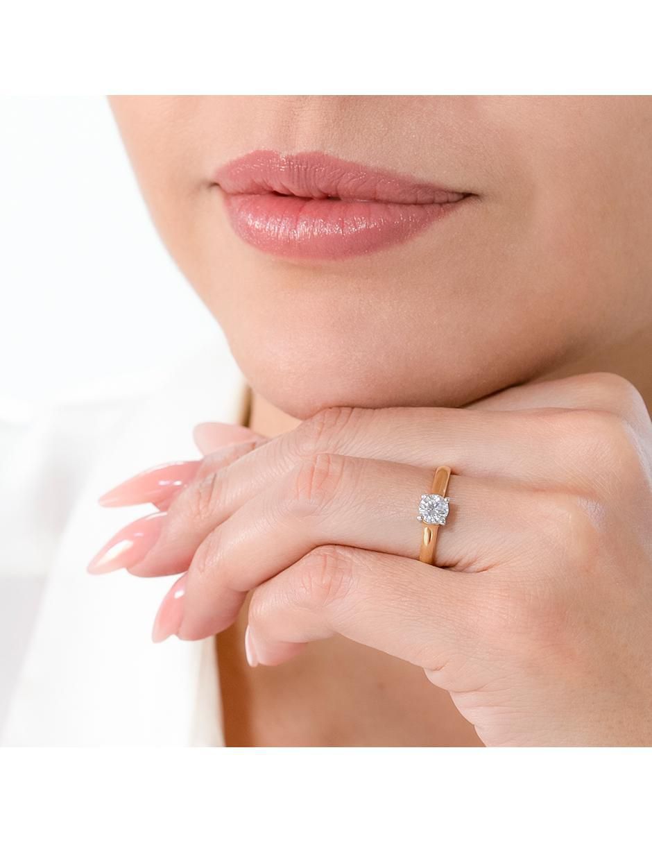 Anillo de compromiso "de" oro 14 k abba joyas no aplica zirconia