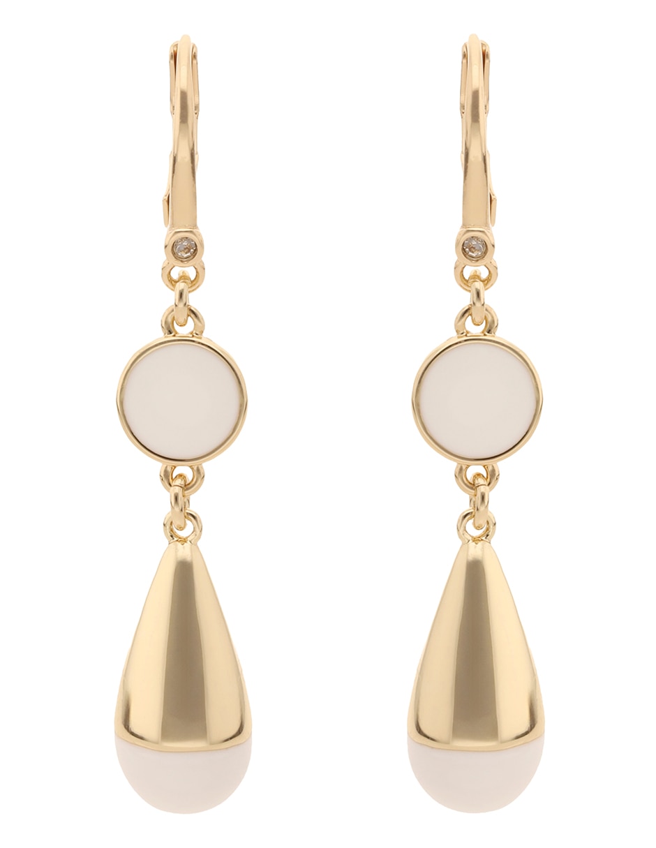 Aretes largos de gota Polly con acabado esmaltado