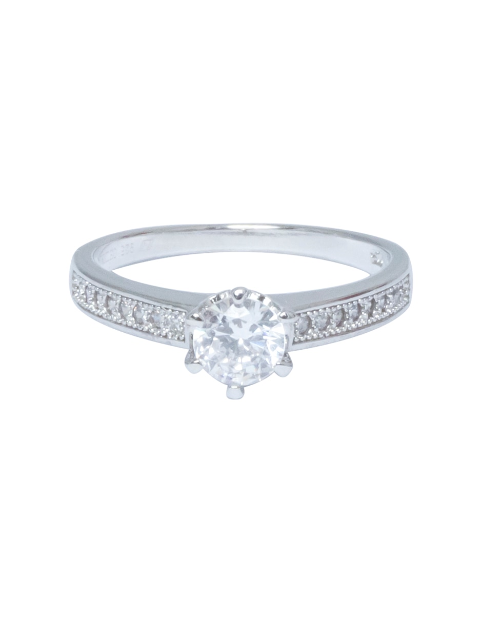 Anillo P 925 de plata zirconia pavé