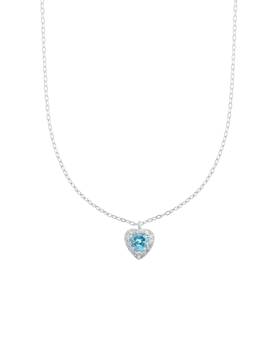 Collar con dije de corazón Encanto de plata P 925