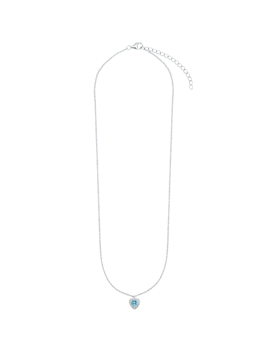 Collar con dije de corazón Encanto de plata P 925 2