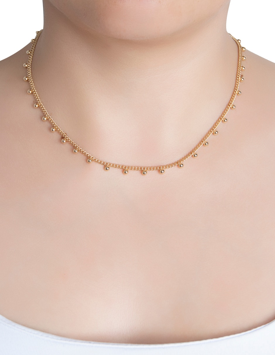 Collar Metales Esferas 3