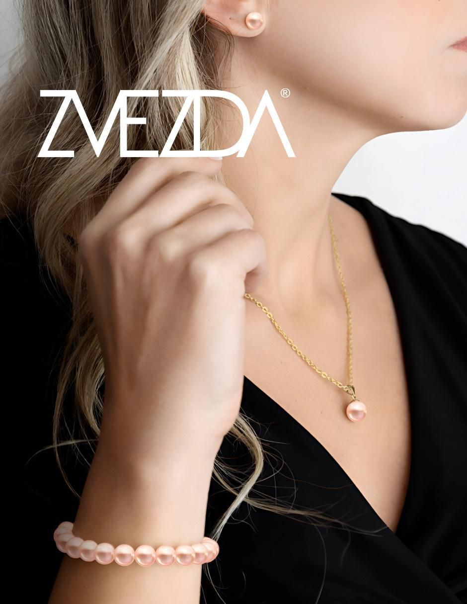 Aretes, collar y pulsera "de (si aplica)" redonda zvezda aurore no aplica "de" metal 18 k perla de cristal